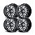 Jogo de Rodas Hostile Diablo H128 20x9 8x170 0mm Preto Fresado - Imagem 2