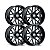 Jogo de Rodas Hostile Vulcan H120 20x10 5x139.7 -19mm Preto Fresado - Imagem 2