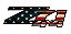 ADESIVO - Z71 - 4X4 - 2007/2013 - BANDEIRA AMERICANA - Imagem 1