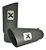 PONTEIRA - 4X4 STORE - 5" X 6" X 15" -  PRETA - PLACA LOGO X - Imagem 1
