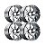 Jogo de Rodas Hostile Dagr H119 22x12 8x165.1 - 44mm Cromada - Imagem 2