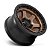 Roda Fuel Block D751 17x9  6x139.7  +1mm  Bronze Fosco e Borda Preta Fosco - Imagem 2