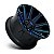 Roda Fuel Contra D644 D644 20x9 8x165.1 +20mm Preto Com Azul Fresado - Imagem 2