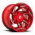 Roda Fuel Reaction D754 20x09 6x135/6x139.7  +1mm  Vermelho Fresado - Imagem 1