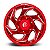Roda Fuel Reaction D754 20x09 6x135/6x139.7  +1mm  Vermelho Fresado - Imagem 2