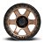 Roda Fuel Block D751  18x9  6x139.7  -12mm Bronze c/ Borda Preto Fosco - Imagem 3