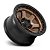 Roda Fuel Block D751  18x9 6x139.7  +20mm  Bronze c/ Borda Preto Fosco - Imagem 2