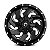 Roda Fuel Cleaver D574  20x9  6x135/6139.7  +1mm  Preto Brilhante Fresado - Imagem 3
