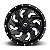 Roda Fuel Cleaver D574  20x9  8x165.1  +1mm Preto Brilhante Fresado - Imagem 3