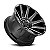 Roda Fuel Contra D615  20x9  8x165.1  +20mm  Preto Brilhante Fresado - Imagem 3