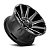 Roda Fuel Contra D616 20x09  8x165.1  +1mm  Preto  Fosco Fresado - Imagem 3