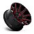 Roda Fuel Contra D643  20x9  8x165.1  +20mm Preto c/ Vermelho - Imagem 2