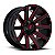 Roda Fuel Contra D643  20x9  8x165.1  +20mm Preto c/ Vermelho - Imagem 1