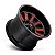 Roda Fuel Hardline D621  20x9 6x135/6x139.7x +20mm Preto Brilhante c/ Vermelho Fresado - Imagem 2
