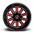 Roda Fuel Hardline D621  20x9 6x135/6x139.7x +20mm Preto Brilhante c/ Vermelho Fresado - Imagem 3