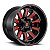 Roda Fuel Hardline D621  20x9 6x135/6x139.7x +20mm Preto Brilhante c/ Vermelho Fresado - Imagem 1