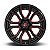 Roda Fuel Rage 20x9 6x135/6x139.7 +1mm Preto Fosco c/  Vermelho Fresado - Imagem 3
