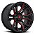 Roda Fuel Rage D712 20x10 5x127/5x139.7 -18mm Preto Brilhante c/ Vermelho - Imagem 1