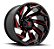 Roda Fuel Reaction D755 20x9 6x135/6x139.7 +20mm PretoBrilhante c/ Vermelho Fresado - Imagem 1