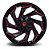 Roda Fuel Reaction D755 20x9 6x135/6x139.7 +20mm PretoBrilhante c/ Vermelho Fresado - Imagem 3
