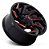 Roda Fuel Reaction D755 20x9 6x135/6x139.7 +20mm PretoBrilhante c/ Vermelho Fresado - Imagem 2