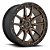 Roda Fuel Rebel D681 20x9 6x139.7 +20mm  Bronze Borda Preta - Imagem 1