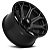 Roda Fuel Siege D704 18x9 6x139.7 -12mm  Preto Brilhante Fresado - Imagem 2