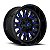 Roda Fuel Stroke D645 20x9 8x165.1  +20mm  Preto Brilhante Fresado Azul - Imagem 1