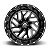 Roda Fuel Triton D581 18x9 8x165.1 -12mm   Preto Brilhante Fresado - Imagem 3