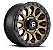 Roda Fuel Vector D600 17x9 6x139.7  -12mm  Bronze Borda Preta - Imagem 1