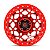 Roda Fuel Zephyr D100 17x9 6x139.7 -15mm  Vermelha - Imagem 3