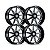 Roda Hostile Omega H121 20x10 6x139.7 -19mm Preto Fresado - Imagem 2