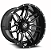 Roda XF Off Road 222 20x12  6x135/6x139.7 -44mm Preto Brilhante Fresado - Imagem 1