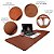DeskPad Premium em Couro Sintético Reforçado - 68x30cm - Mouse Pad Grande Tomate - Imagem 3