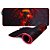 Mousepad Gamer Exbom, Extra Grande,Speed LED RGB 80x30cm Borda Costurada Antiderrapante Dragão - Imagem 1