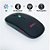Mouse sem Fio Bluetooth E Wireless Usb Recarregável - A'gold Ms-03 - Multiuso - Silencioso com LED - Preto - Imagem 2