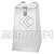 Urna de Acrílico Pirâmide Com Cadeado 50X30X30 CM - Imagem 1