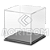 Cúpula em Acrílico QUADRADA 10x10x10cm Com Base Preta - Imagem 1