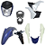 Kit Carenagem E Farol Completo Titan 150 Azul Ano 2014 - Imagem 1