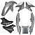 Kit Carenagem Completo YBR Factor 125 Prata Ano 2009 - Imagem 1