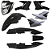 Kit Carenagem E Farol Fazer 250 Preto Brilhante Ano 2011 A 2015 - Imagem 1