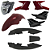 Kit Carenagem E Farol Fazer 250 Vermelho Blue Flex Ano 2015 - Imagem 1
