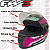 Capacete Fechado Com Narigueira GTN Super Fw3 Azul E Rosa - Imagem 2