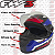 Capacete Fechado GTN Super Fw3 Vermelho E Azul - Imagem 2