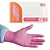 Luva Nitrílica Rosa Sem Pó Caixa C/100 Unidades - Medix Profissional - Imagem 2