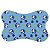 Tapete Ossinho para potinhos dos Pets comedouro Estampa Dog Branco Fundo Azul 33 cm x 46 cm - Imagem 2