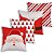 Kit 4 Capas de Almofadas Decorativas Natal Papai Noel - 45 cm x 45 cm - Imagem 1