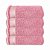 Kit c/ 4 Toalhas de Rosto Grossas Felpudas Gigante SOFT 100% Algodão Rosa Claro - Imagem 1