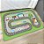 Tapete Infantil Retangular Antiderrapante 95x130 Estampa Pista de Corrida - Imagem 1