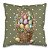 Kit 4 Capas de Almofadas Decorativas Páscoa Coelho e Flores 45 cm x 45 cm - Imagem 4